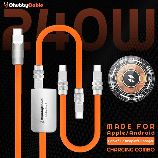 4-in1 Magnetic Charger & 3 Cables Go Charging Combo