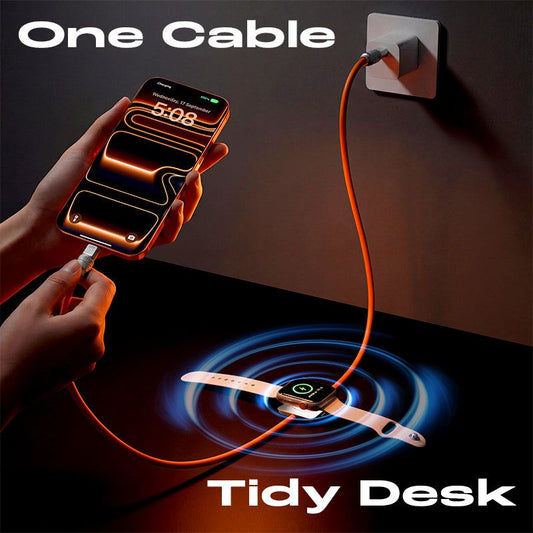 ChubbyCable 2-In-1 Usb-C Cable With In-Line Watch Charger