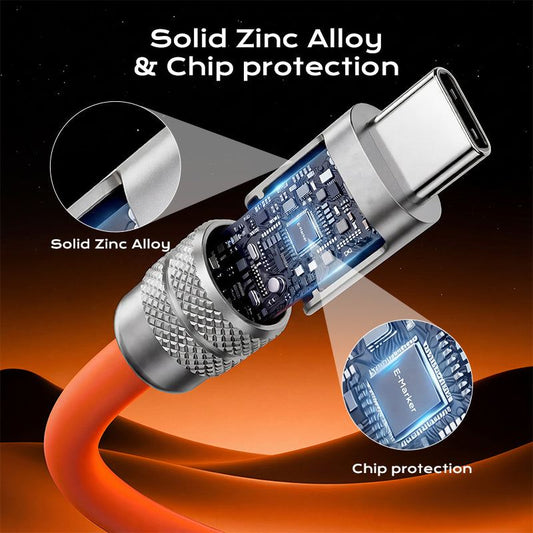 ChubbyCable 2-in-1 USB-C to 100W USB-C & 5W Apple Watch Charging Cable