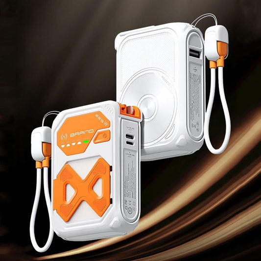 ChubbyCharge MagLink – 10000mAh Magnetic Power Bank With Built-In Cable & AC Wall Plug