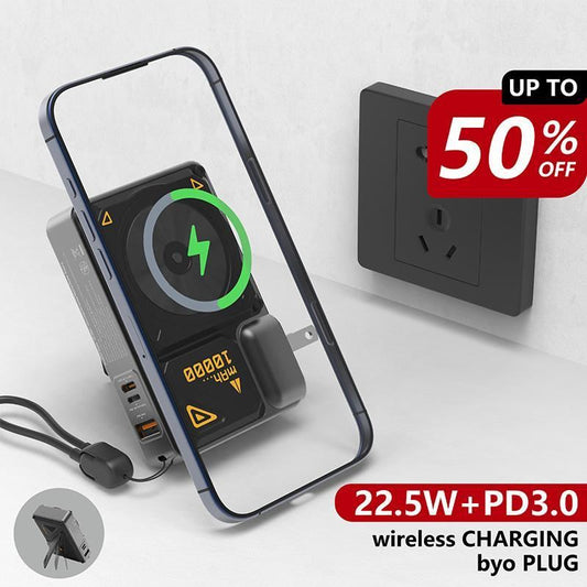 ChubbyPower Magnetic Power Bank – 10,000mAh Power Bank with Wall Plug