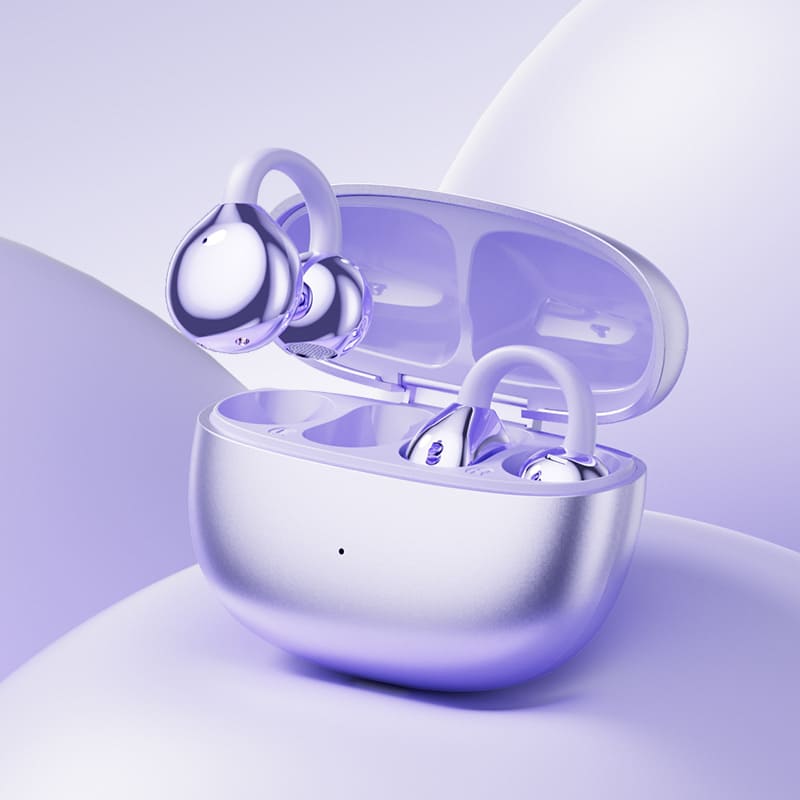 AI Translator Ultra-Light Open-Ear Clip Earbuds