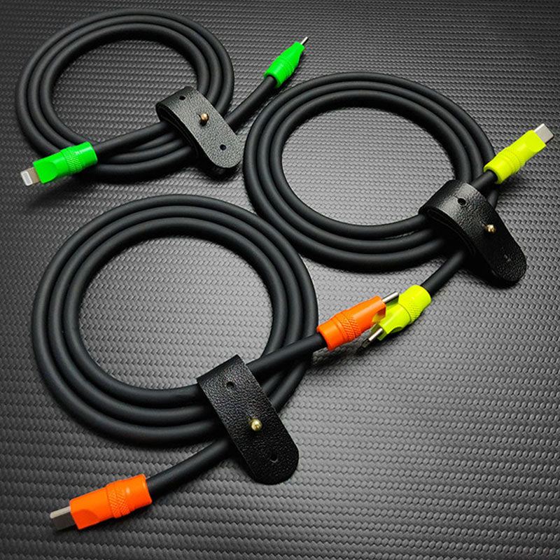 "Black Chubby" 240W Charging Cable With Color Connectors