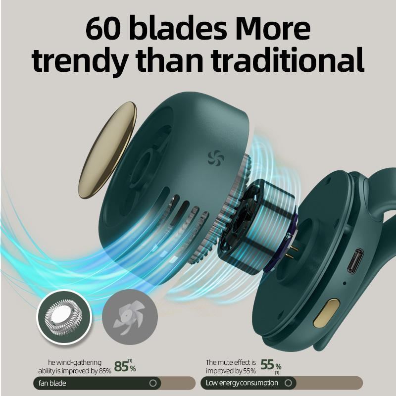 ChubbyAir 900mAh Mini Bladeless Fan – 5-Hour Silent Wearable