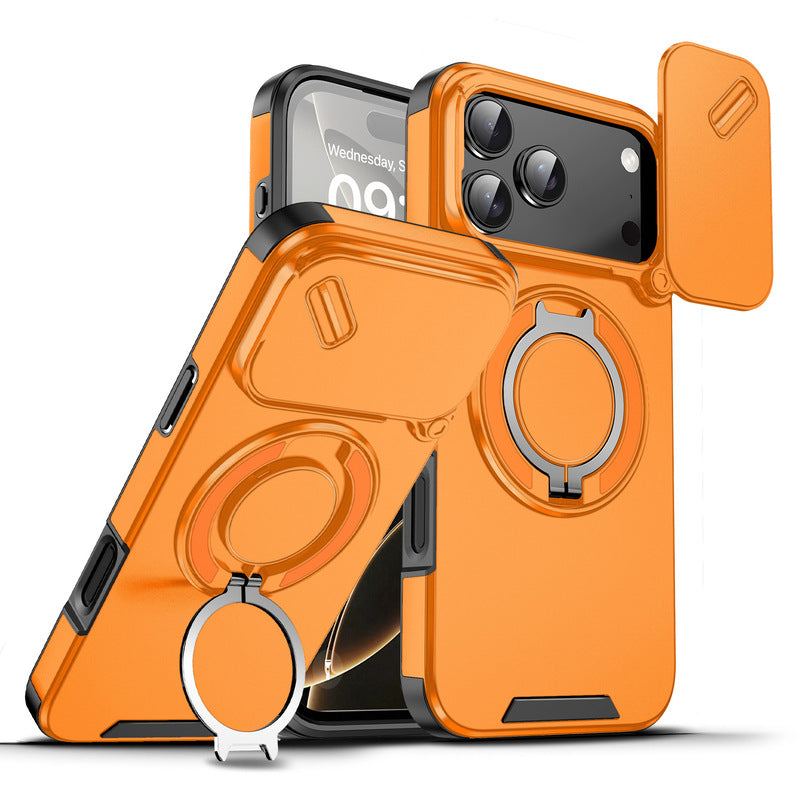 ChubbyArmor 2.0 - Military-Grade Shockproof Magnetic Case with Camera Slide & 360° Kickstand Ring