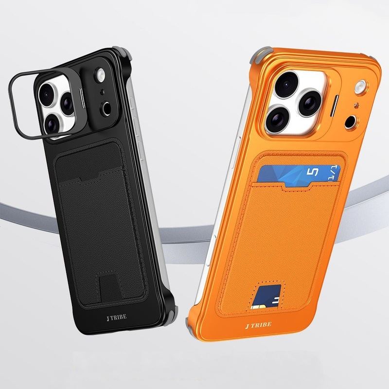 ChubbyArmor CardShield – 2-in-1 Frameless Leather Card Slot Case with Camera Stand