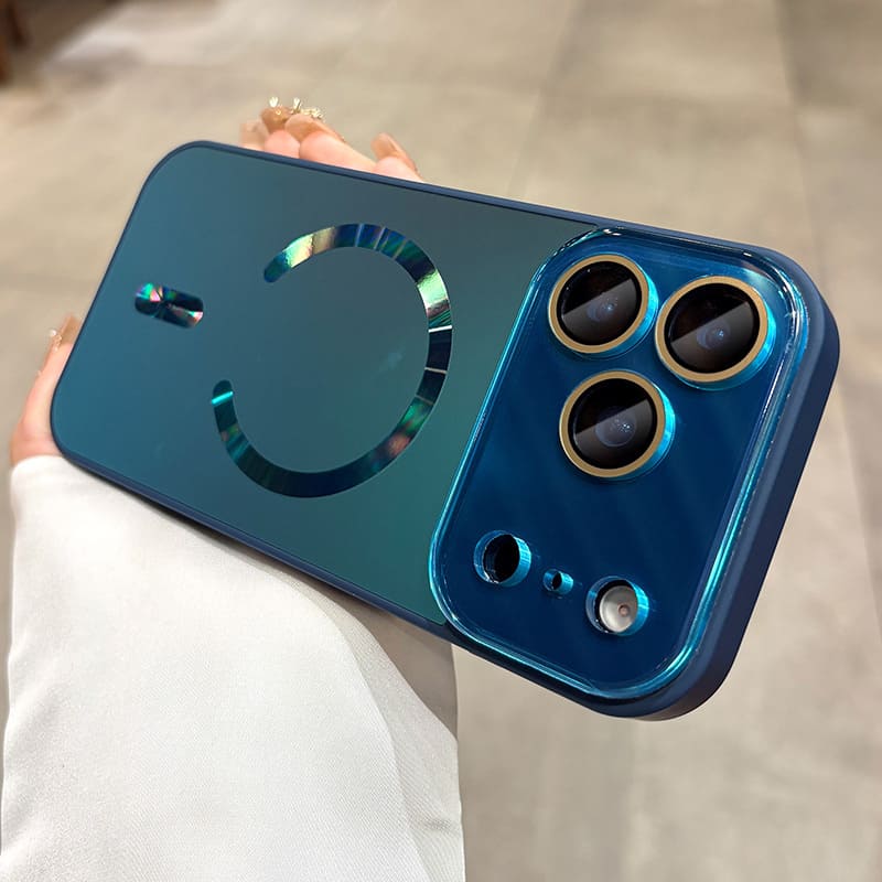 ChubbyArmor Chic - Matte Holographic Big Window Magnetic Case for iPhone 17