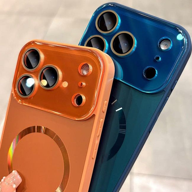 ChubbyArmor Chic - Matte Holographic Big Window Magnetic Case for iPhone 17