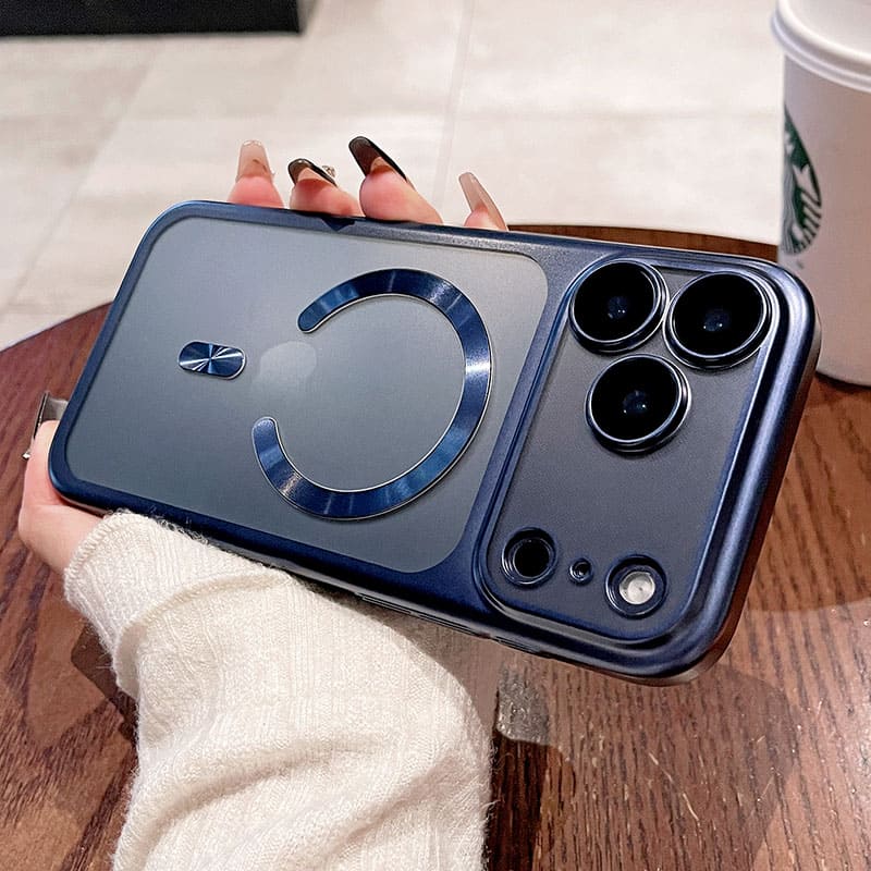 ChubbyArmor Clear - Electroplated Matte Magnetic Case with Lens Film for iPhone 17