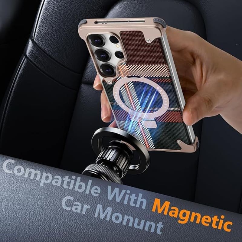 ChubbyArmor Continental - Leather Magnetic Case with 360° Rotating Stand for iPhone 17