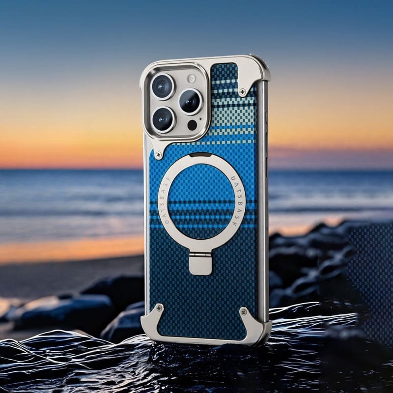 ChubbyArmor Continental - Leather Magnetic Case with 360° Rotating Stand for iPhone 17