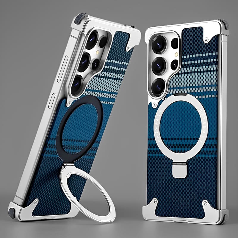 ChubbyArmor Continental - Leather Magnetic Case with 360° Rotating Stand for iPhone 17