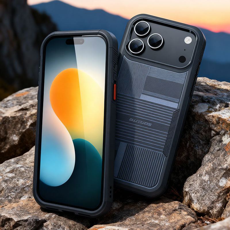 ChubbyArmor DualGuard - Textured Pattern Magnetic Rugged Case For iPhone 17