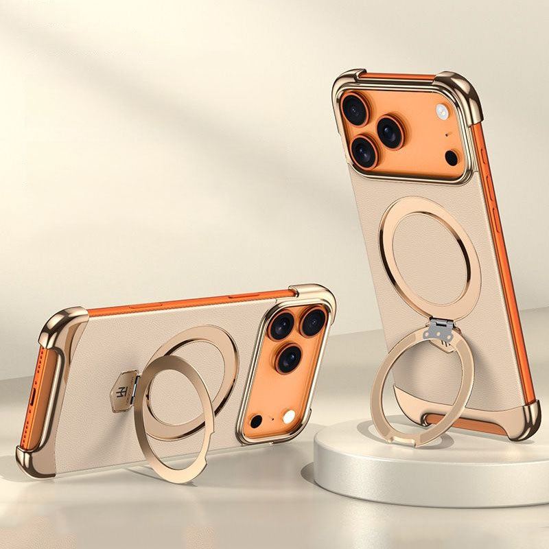 ChubbyArmor EdgeFree - Frameless Magnetic Leather Case For iPhone 17