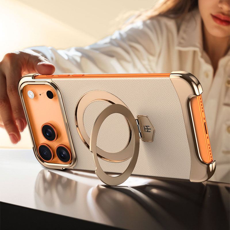 ChubbyArmor EdgeFree - Frameless Magnetic Leather Case For iPhone 17