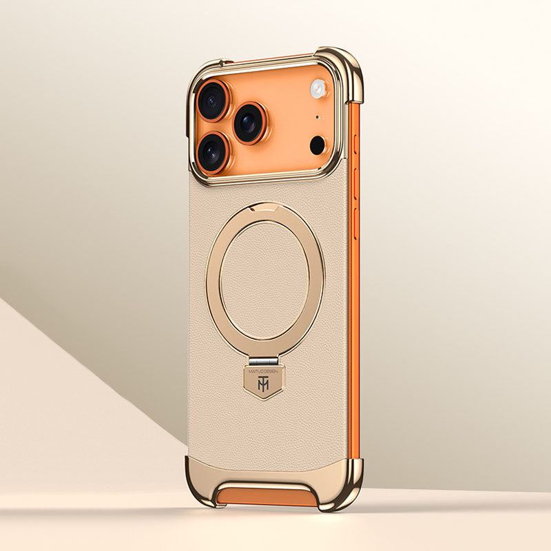 ChubbyArmor EdgeFree - Frameless Magnetic Leather Case For iPhone 17