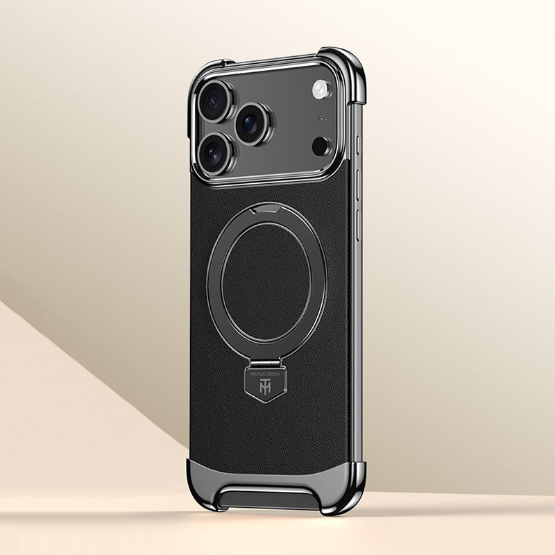 ChubbyArmor EdgeFree - Frameless Magnetic Leather Case For iPhone 17