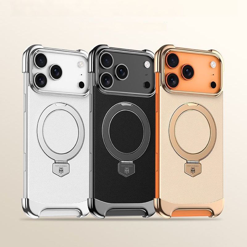 ChubbyArmor EdgeFree - Frameless Magnetic Leather Case For iPhone 17