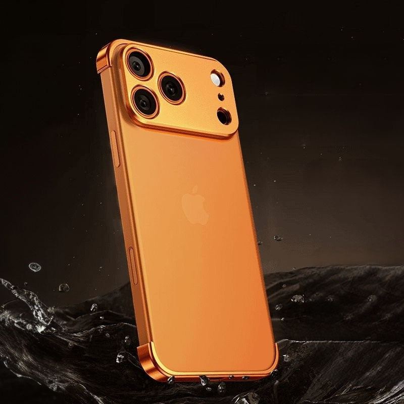ChubbyArmor EdgeGuard – Ultra-Thin Frameless Metal Corner Case with Camera Lens Protector for iPhone 17