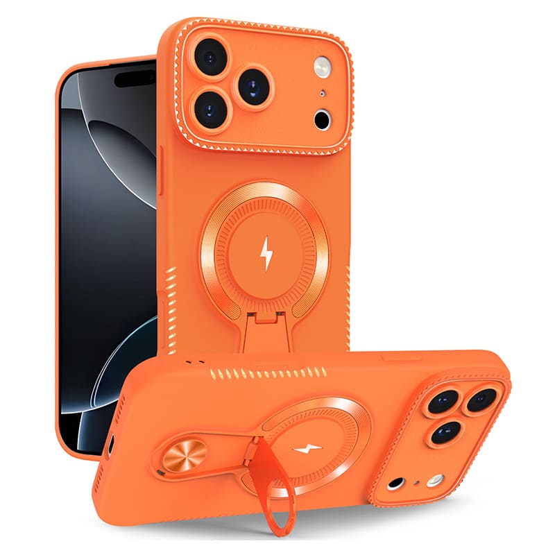 ChubbyArmor Flex - Silicone Magnetic Case with Built-in Stand for iPhone 17