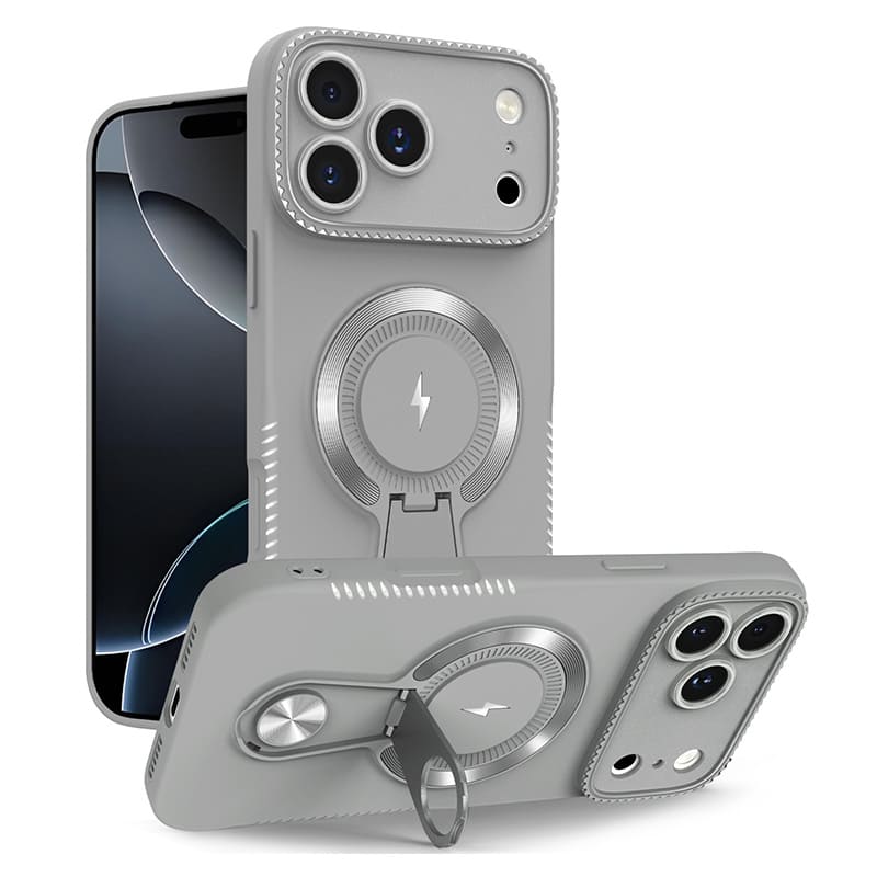 ChubbyArmor Flex - Silicone Magnetic Case with Built-in Stand for iPhone 17