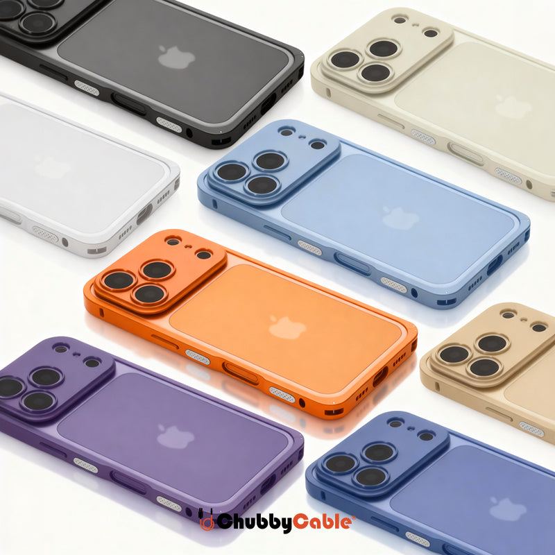 ChubbyArmor LiteGo - Ultra-Thin Metal Bumper Case With Lens Protector & GripRing Phone Stand For iPhone 17