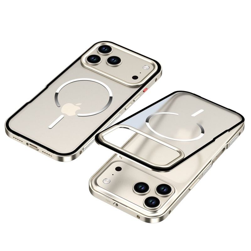 "ChubbyArmor" Metal Frame Snap Case with Matte Back For iPhone 17