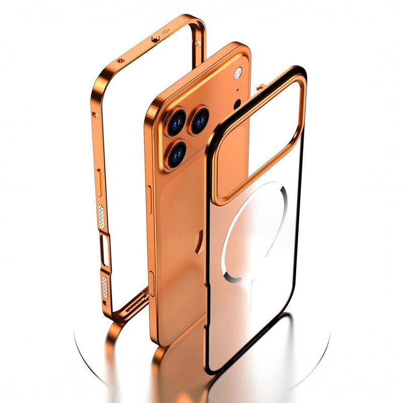"ChubbyArmor" Metal Frame Snap Case with Matte Back For iPhone 17