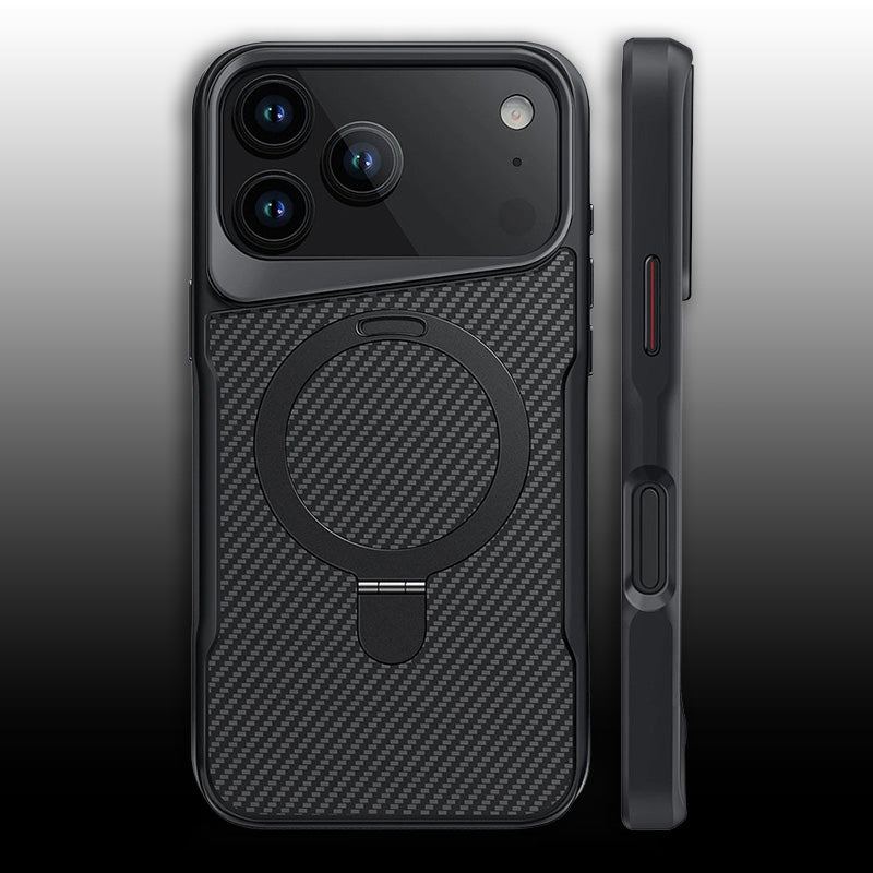 ChubbyArmor Pro - MagSafe Case with Kickstand and Carbon Fiber Texture