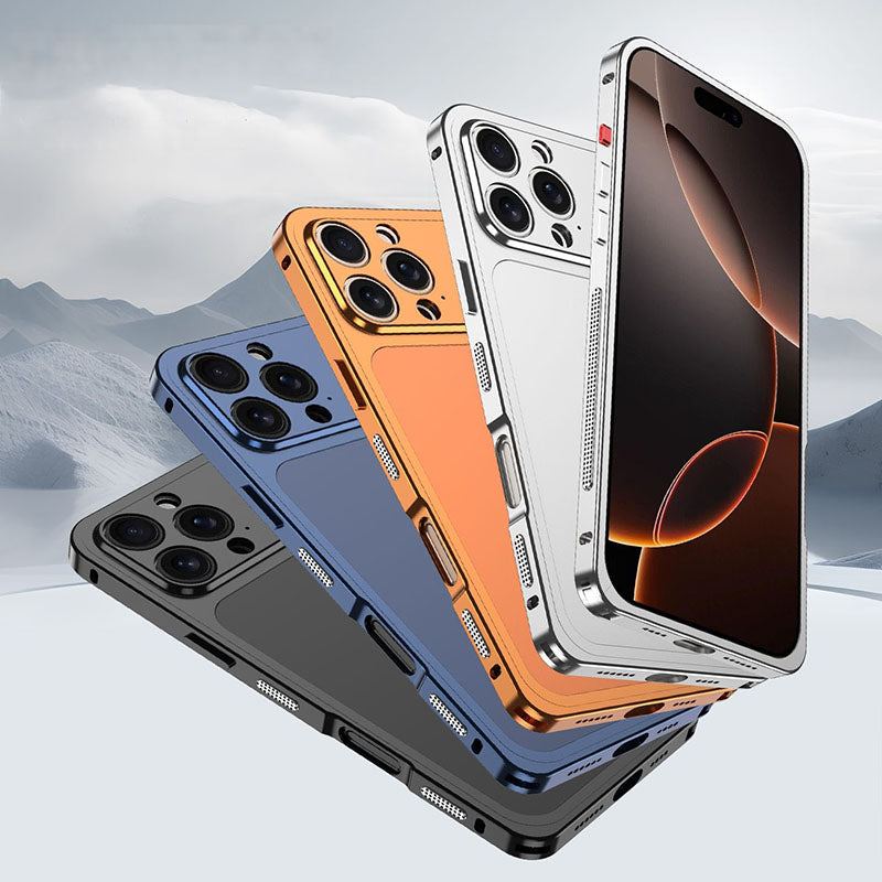 ChubbyArmor ProBack - Ultra-Thin Metal Bumper Case With 17 Pro Style Back Panel