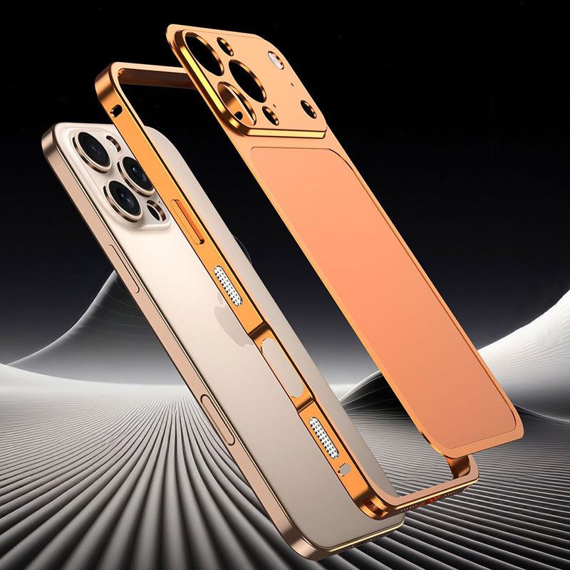 ChubbyArmor ProBack - Ultra-Thin Metal Bumper Case With 17 Pro Style Back Panel