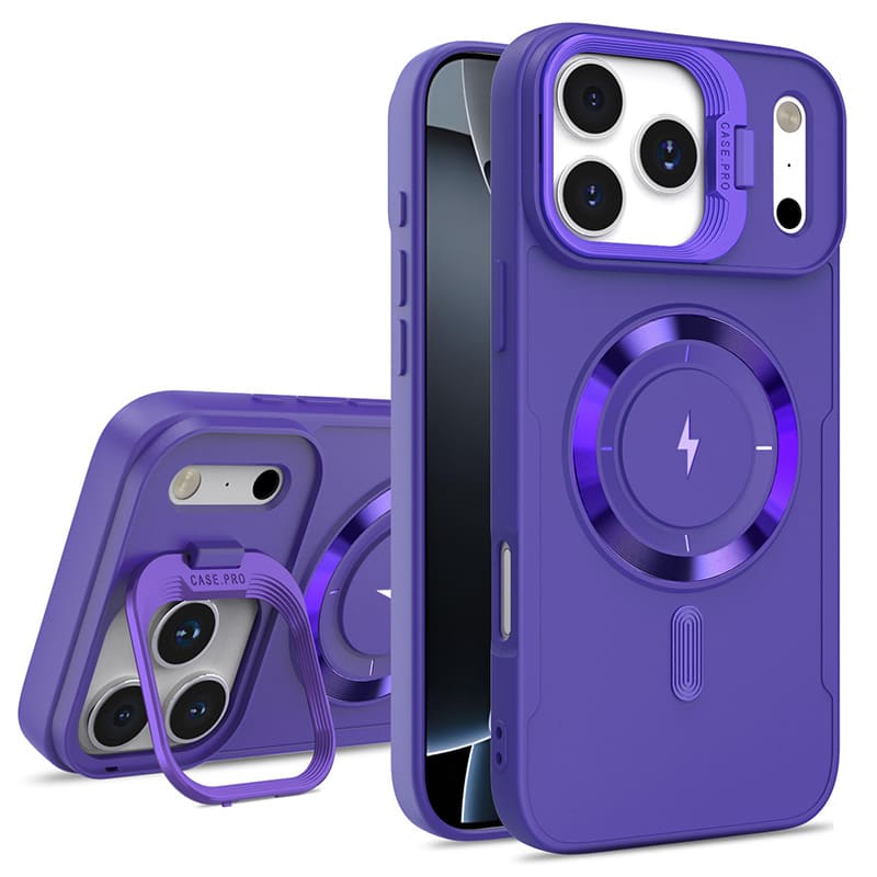 ChubbyArmor Shield - Magnetic Lens Stand Matte Case For iPhone 17