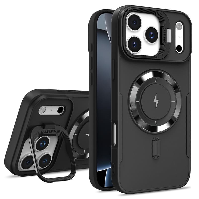ChubbyArmor Shield - Magnetic Lens Stand Matte Case For iPhone 17