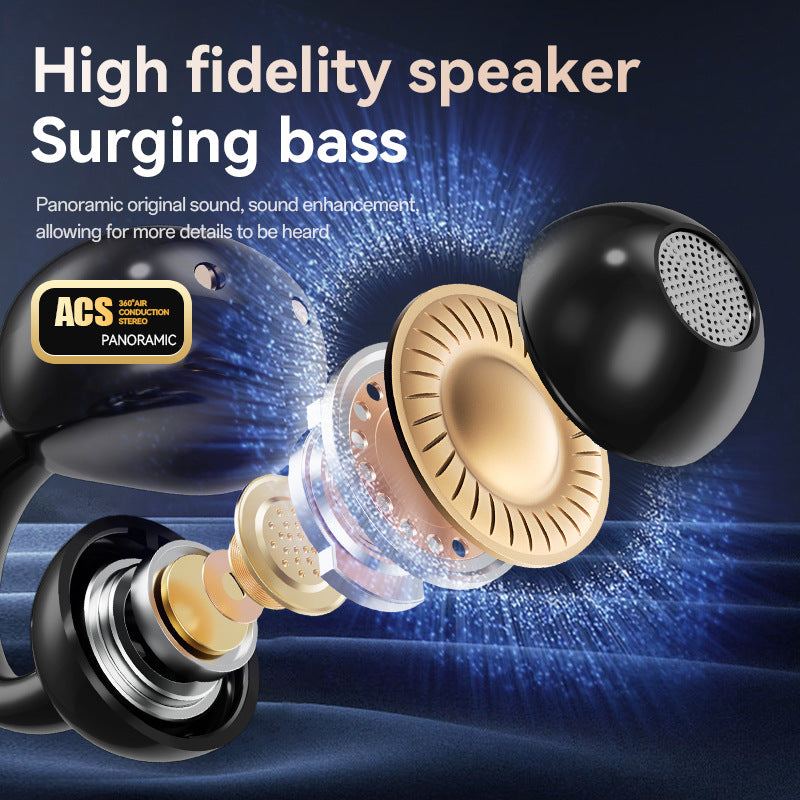 ChubbyBite™ Clip-On Pro For her - 2025 Bluetooth 6.0 Ear Huggers with GlowTouch™ Screen & IPX5 SplashArmor