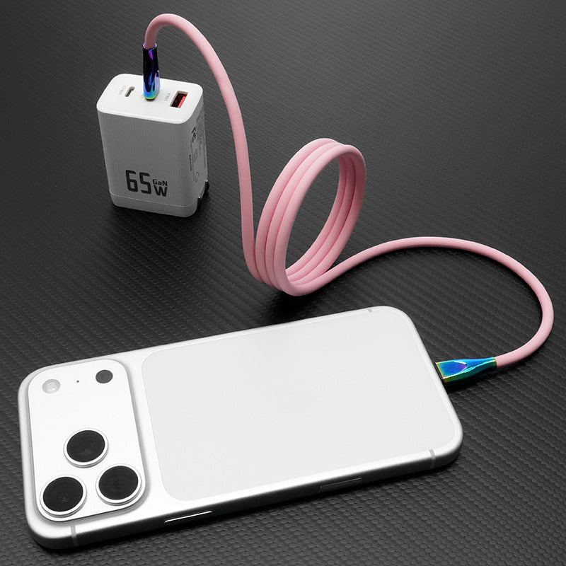 ChubbyCable Anodized Rainbow - 100W Magnetic Silicone Easy-Pack Charge Cable