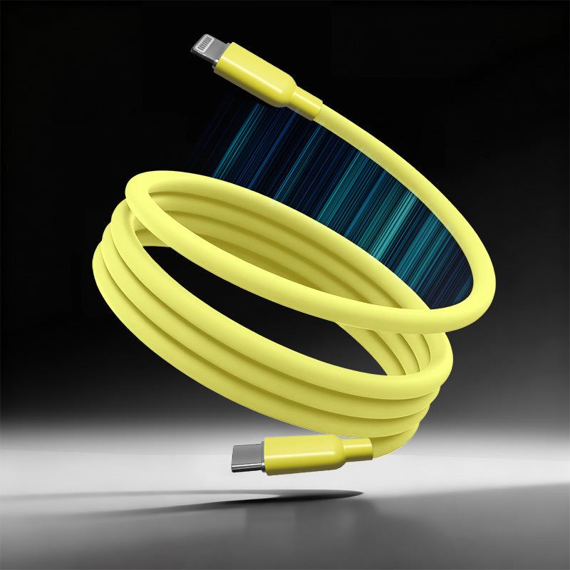 ChubbyCable MagSnap Solid Color - Magnetic Silicone 240W Easy-Pack Charge Cable