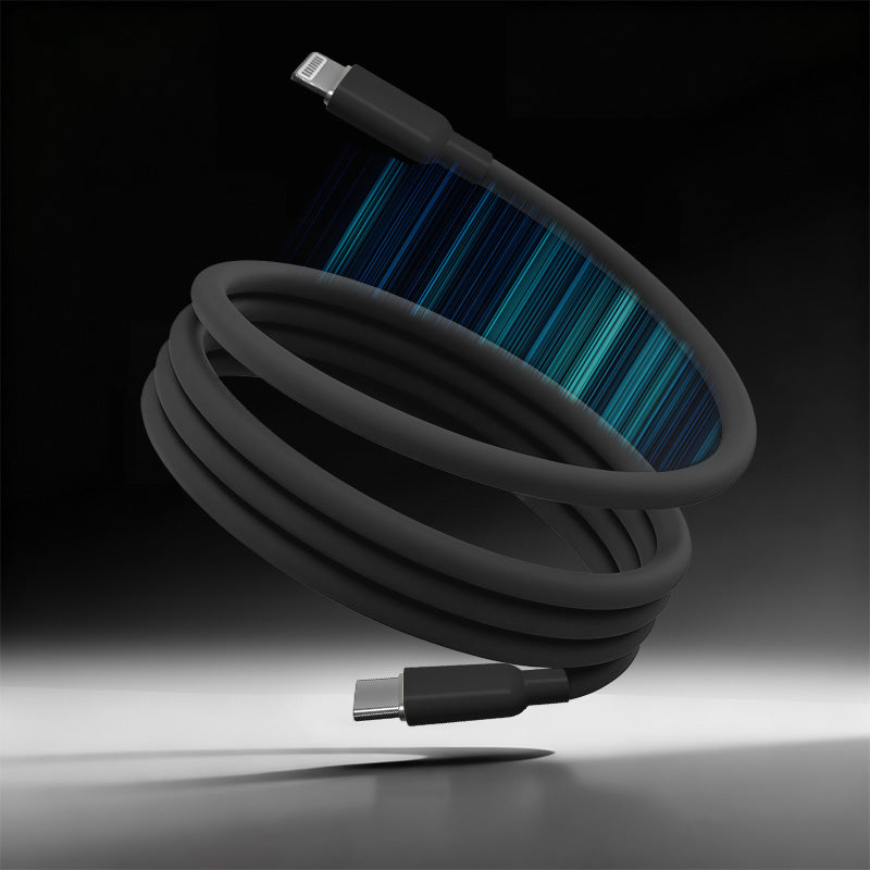 ChubbyCable MagSnap Solid Color - Magnetic Silicone 240W Easy-Pack Charge Cable