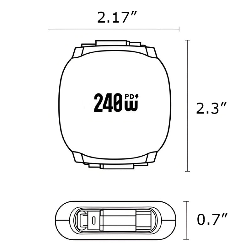 ChubbyCable PackGo™ - 240W Multi-Function Retractable Fast Charging Cable