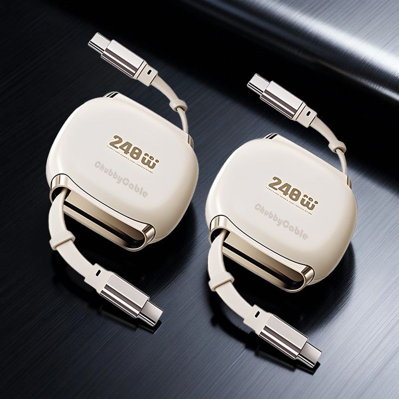 ChubbyCable PackGo™ - 240W Versatile Fast Charging Cable - Retractable & CarPlay Friendly