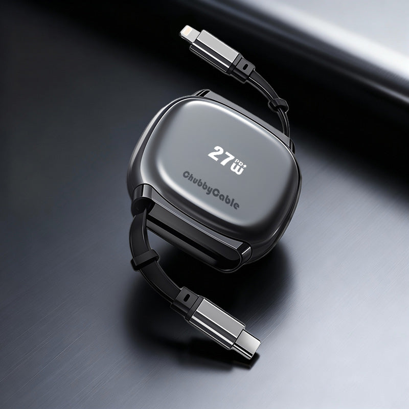 ChubbyCable PackGo™ - 240W Versatile Fast Charging Cable - Retractable & CarPlay Friendly