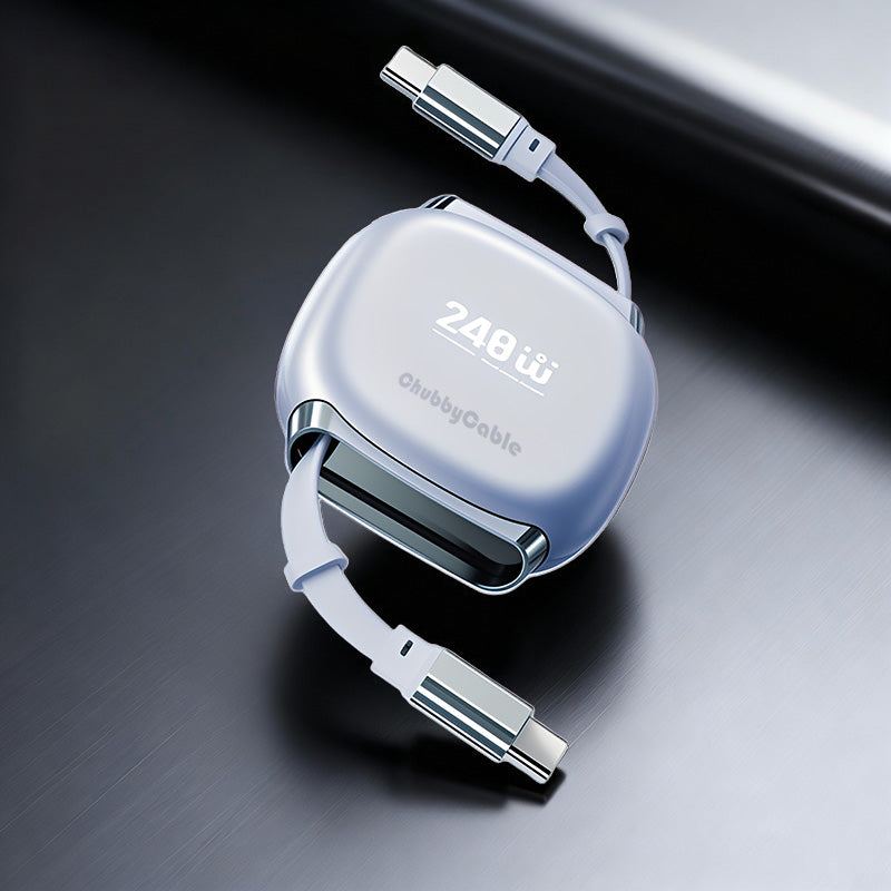 ChubbyCable PackGo™ - 240W Versatile Fast Charging Cable - Retractable & CarPlay Friendly