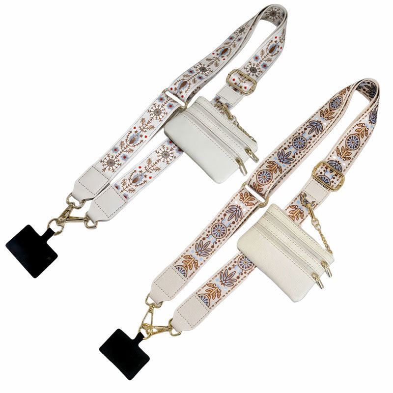 ChubbyCarry™ StrapVault – 2-in-1 Crossbody Phone Lanyard with Detachable Strap & Secure Zipper Wallet