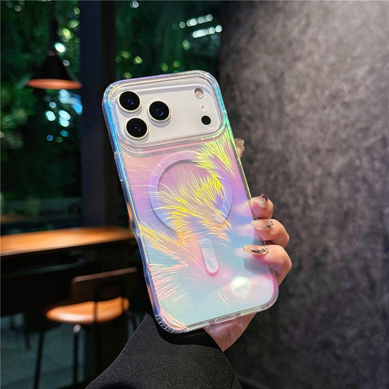 ChubbyCase - Iridescent Feather Laser Case For iPhone 17