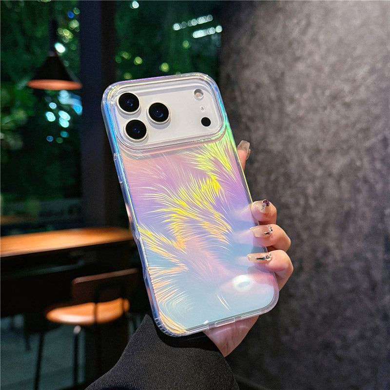 ChubbyCase - Iridescent Feather Laser Case For iPhone 17