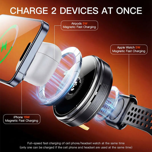ChubbyCharge Compact - Retractable 3-in-1 Magnetic Wireless Charger & Hidden Stand