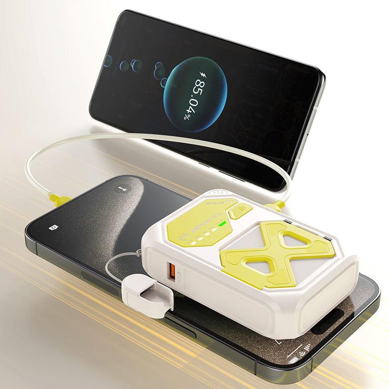 ChubbyCharge MagLink – 10000mAh Magnetic Power Bank With Built-In Cable & AC Wall Plug