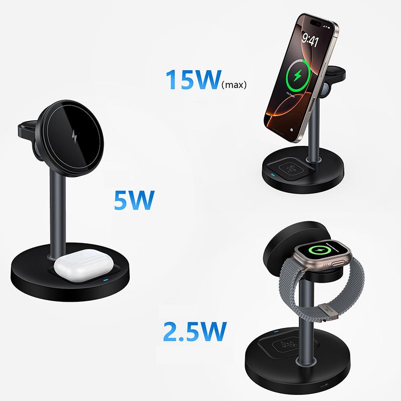 ChubbyCharge TrioFlow Lite- 3-in-1 MagSafe Charging Station