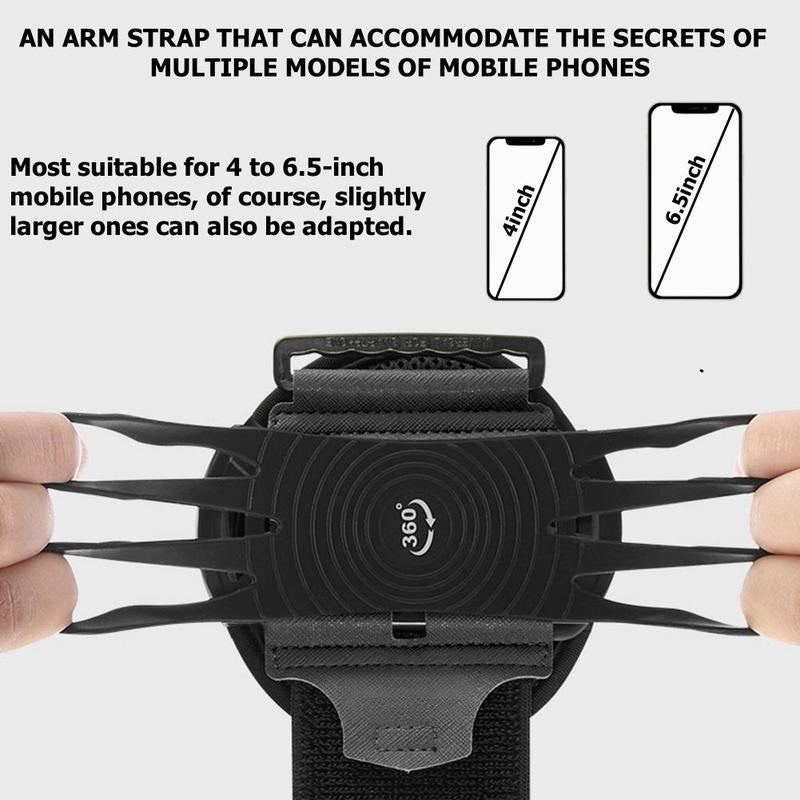 ChubbyFit 360° Rotatable Phone Arm Strap – Adjustable Sports Hand Holder