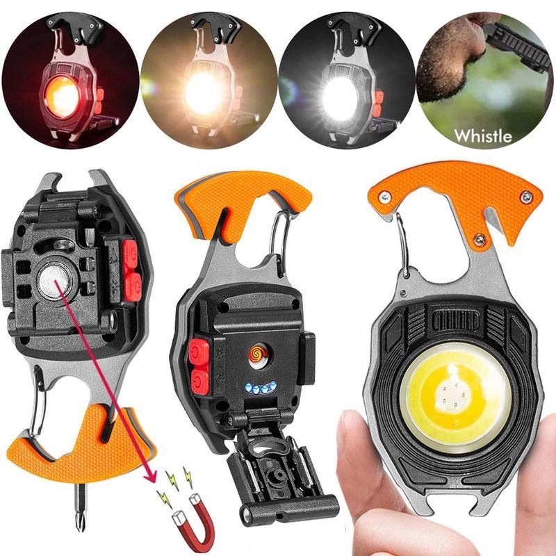 ChubbyGear MultiAlert - 6-in-1 Survival Light - Magnetic USB Light/Bottle Opener/Whistle for Outdoor Emergency