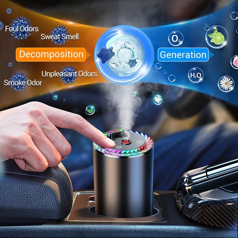 ChubbyGlow Car Aromatherapy Diffuser – RGB Starry Sky Projector